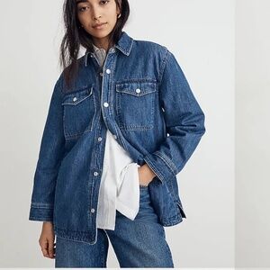 MADEWELL Quilted-Lining Denim Shirt-Jacket size  XXS